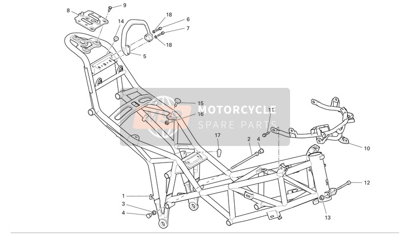 Ducati MULTISTRADA 1000 DS S Usa 2005 Frame for a 2005 Ducati MULTISTRADA 1000 DS S Usa