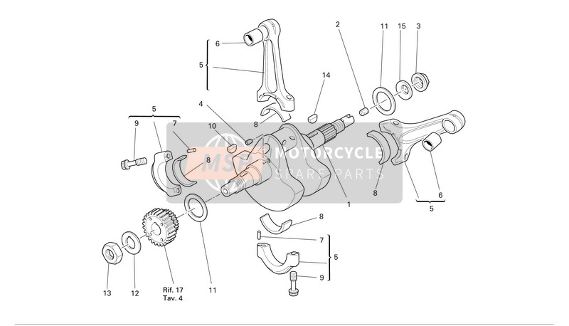 Ducati MULTISTRADA 1000 DS Usa 2004 Connecting Rods for a 2004 Ducati MULTISTRADA 1000 DS Usa