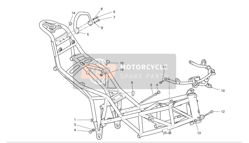 Ducati MULTISTRADA 1000DS S Usa 2006 Frame voor een 2006 Ducati MULTISTRADA 1000DS S Usa