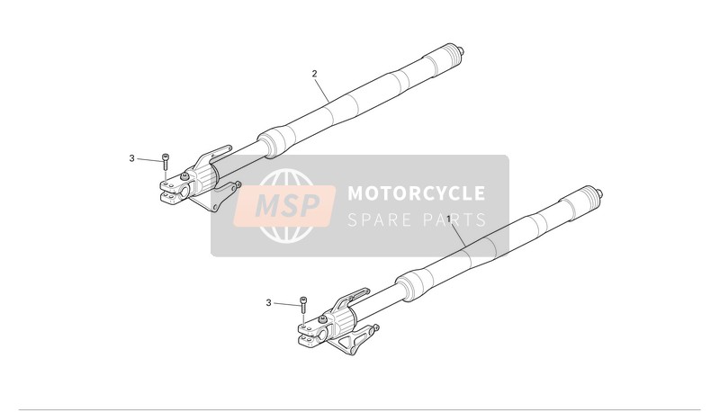 Ducati MULTISTRADA 1000DS S Usa 2006 Horquillas delanteras para un 2006 Ducati MULTISTRADA 1000DS S Usa