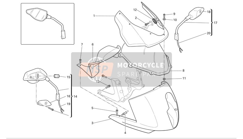 Ducati MULTISTRADA 1000DS S Usa 2006 Cupolino per un 2006 Ducati MULTISTRADA 1000DS S Usa