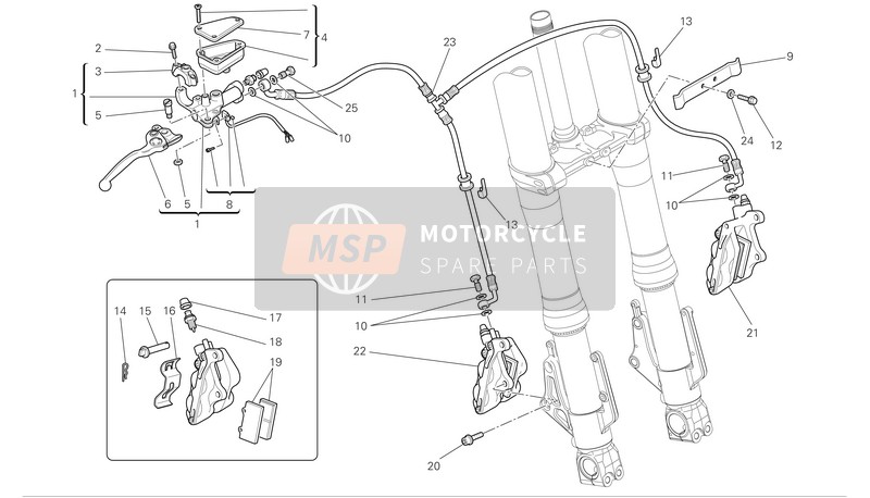 Ducati MULTISTRADA 1100 Eu 2009 Frein avant pour un 2009 Ducati MULTISTRADA 1100 Eu