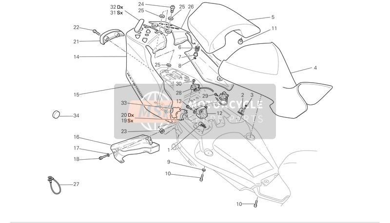 Ducati MULTISTRADA 1100 Eu 2009 Zadel voor een 2009 Ducati MULTISTRADA 1100 Eu