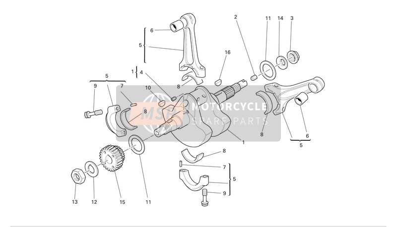 Ducati MULTISTRADA 1100 S Eu 2007 Connecting Rods for a 2007 Ducati MULTISTRADA 1100 S Eu