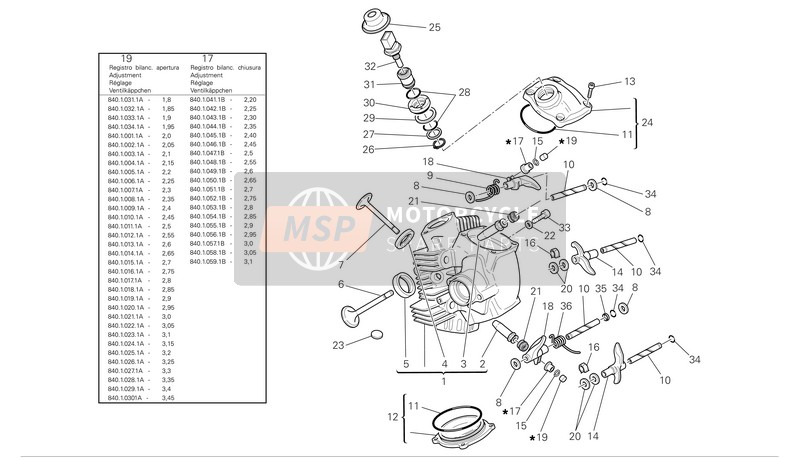 Ducati MULTISTRADA 1100 S Eu 2008 Culasse horizontale pour un 2008 Ducati MULTISTRADA 1100 S Eu