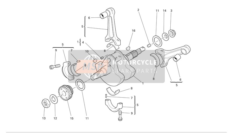 Ducati MULTISTRADA 1100 S Usa 2007 Bielles pour un 2007 Ducati MULTISTRADA 1100 S Usa