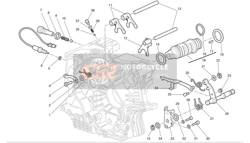 Ducati MULTISTRADA 1100 S Usa 2007 Gear Change Control for a 2007 Ducati MULTISTRADA 1100 S Usa