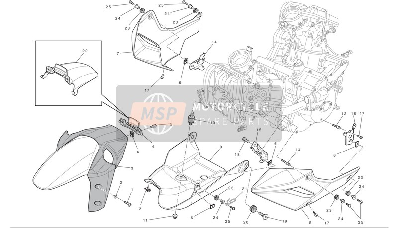 88110731A, Hose Guide, Ducati, 0