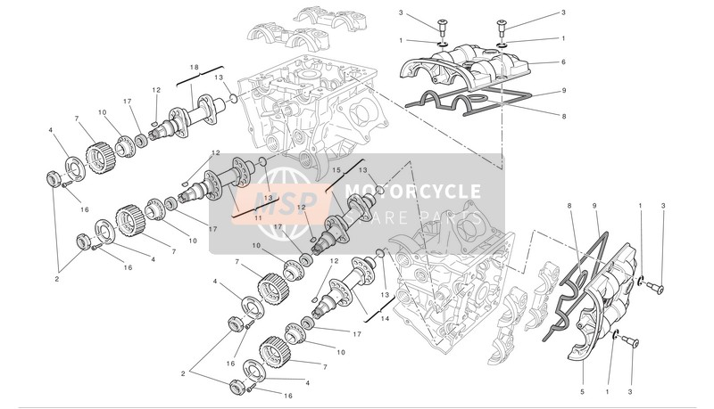 Ducati MULTISTRADA 1200 ABS Eu 2012 Zylinder Kopf Steuersystem für ein 2012 Ducati MULTISTRADA 1200 ABS Eu