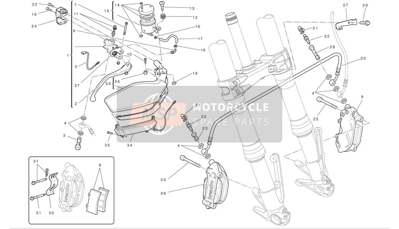 46023842B, Guard, Knuckle, Rh, Ducati, 2