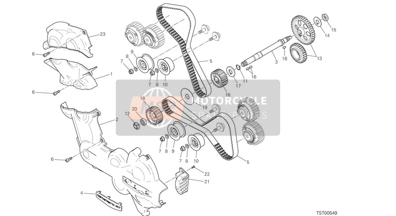 Ducati MULTISTRADA 1200 ABS Eu 2015 Verteiler für ein 2015 Ducati MULTISTRADA 1200 ABS Eu