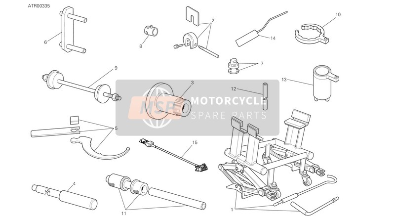 Ducati MULTISTRADA 1200 ABS Eu 2015 Werkstatt-Servicewerkzeuge für ein 2015 Ducati MULTISTRADA 1200 ABS Eu