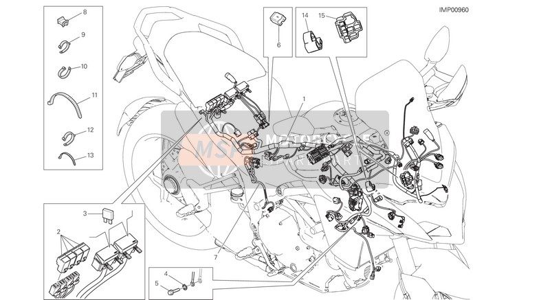 Ducati MULTISTRADA 1200 ABS Eu 2016 Wiring Harness for a 2016 Ducati MULTISTRADA 1200 ABS Eu