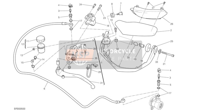 Ducati MULTISTRADA 1200 ABS Eu 2017 Maître-cylindre d'embrayage pour un 2017 Ducati MULTISTRADA 1200 ABS Eu