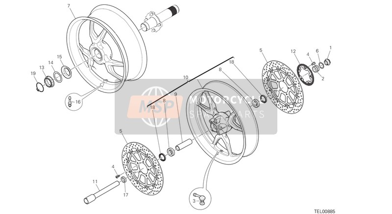Ducati MULTISTRADA 1200 ABS Eu 2017 Ruedas para un 2017 Ducati MULTISTRADA 1200 ABS Eu