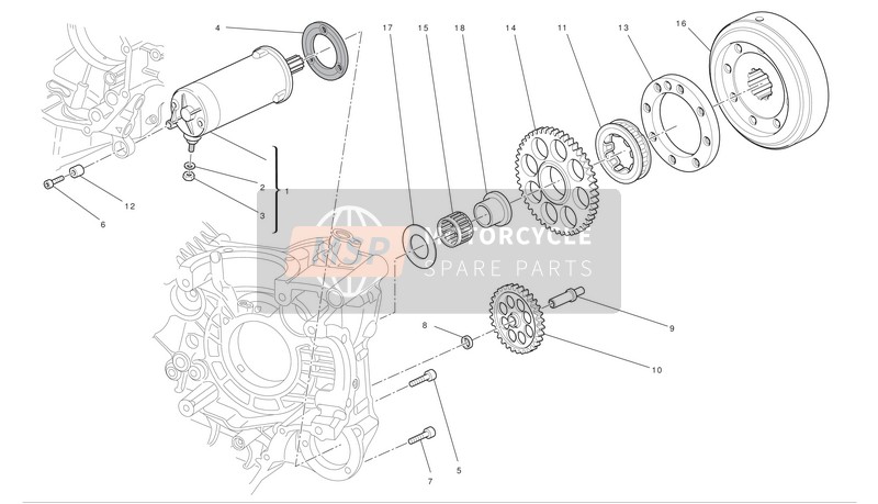 Ducati MULTISTRADA 1200 ABS TOURING Eu 2011 Avviamento elettrico e accensione per un 2011 Ducati MULTISTRADA 1200 ABS TOURING Eu