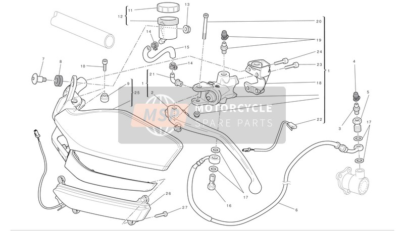 63210511A, Clutch Oil Hose, Ducati, 0