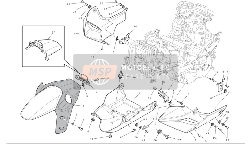 56410772AQ, Guardafango Rueda Delante, Ducati, 0