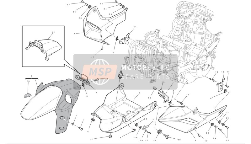 Ducati MULTISTRADA 1200 ABS Usa 2012 Belly Pan for a 2012 Ducati MULTISTRADA 1200 ABS Usa