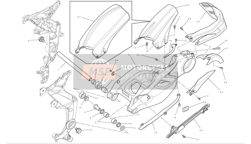 Ducati MULTISTRADA 1200 ABS Usa 2012 Swing Arm for a 2012 Ducati MULTISTRADA 1200 ABS Usa