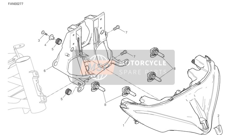 Ducati MULTISTRADA 1200 ABS Usa 2015 Faro per un 2015 Ducati MULTISTRADA 1200 ABS Usa