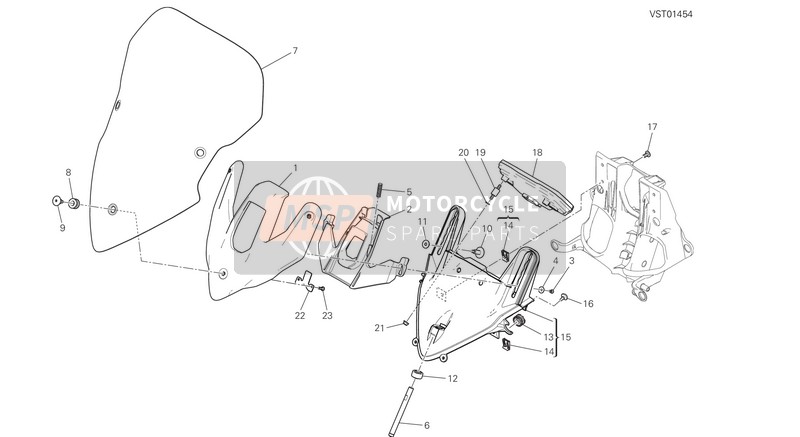 Ducati MULTISTRADA 1200 ABS Usa 2017 Pare-brise pour un 2017 Ducati MULTISTRADA 1200 ABS Usa