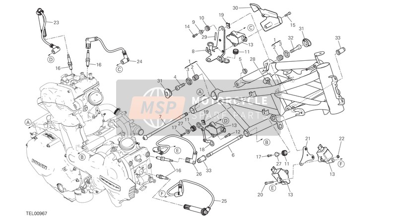 Ducati MULTISTRADA 1200 ENDURO EU 2016 Rahmen für ein 2016 Ducati MULTISTRADA 1200 ENDURO EU