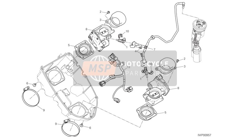 Ducati MULTISTRADA 1200 ENDURO EU 2017 Drosselklappe für ein 2017 Ducati MULTISTRADA 1200 ENDURO EU