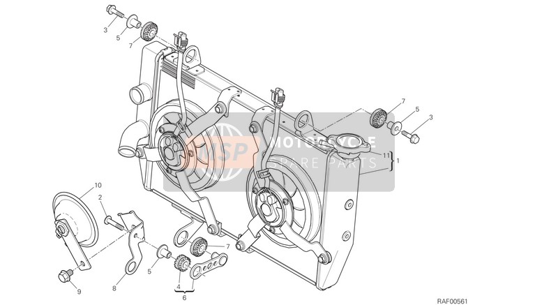 Ducati MULTISTRADA 1200 ENDURO EU 2018 Water Cooler for a 2018 Ducati MULTISTRADA 1200 ENDURO EU