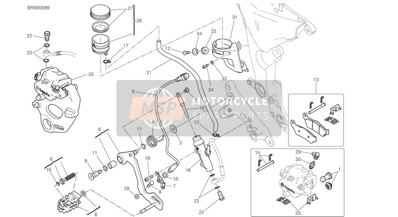 61321161A, Kit Rear Brake Pads, Ducati, 0