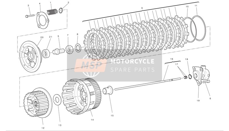 Ducati MULTISTRADA 1200 Eu 2011 Embrayage pour un 2011 Ducati MULTISTRADA 1200 Eu