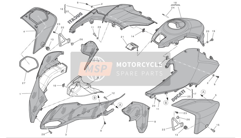 Ducati MULTISTRADA 1200 S ABS Eu 2012 Carénage pour un 2012 Ducati MULTISTRADA 1200 S ABS Eu