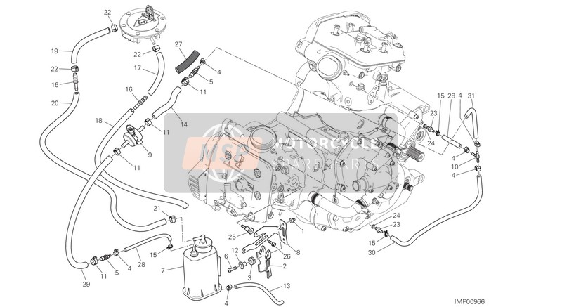 Ducati MULTISTRADA 1200 S ABS Eu 2016 Potfilter voor een 2016 Ducati MULTISTRADA 1200 S ABS Eu