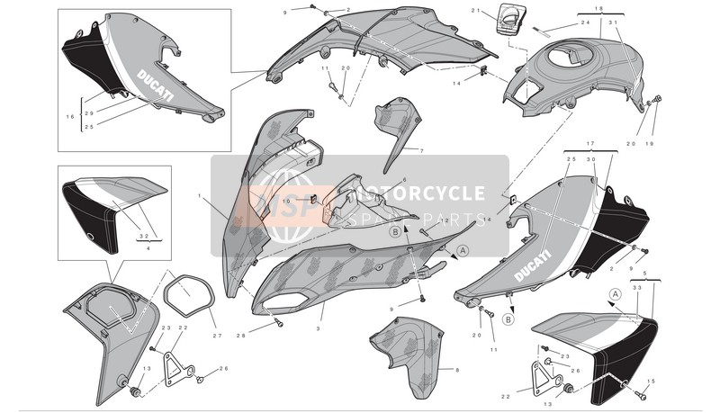 Ducati MULTISTRADA 1200 S ABS PIKES PEAK Usa 2012 Fairing for a 2012 Ducati MULTISTRADA 1200 S ABS PIKES PEAK Usa