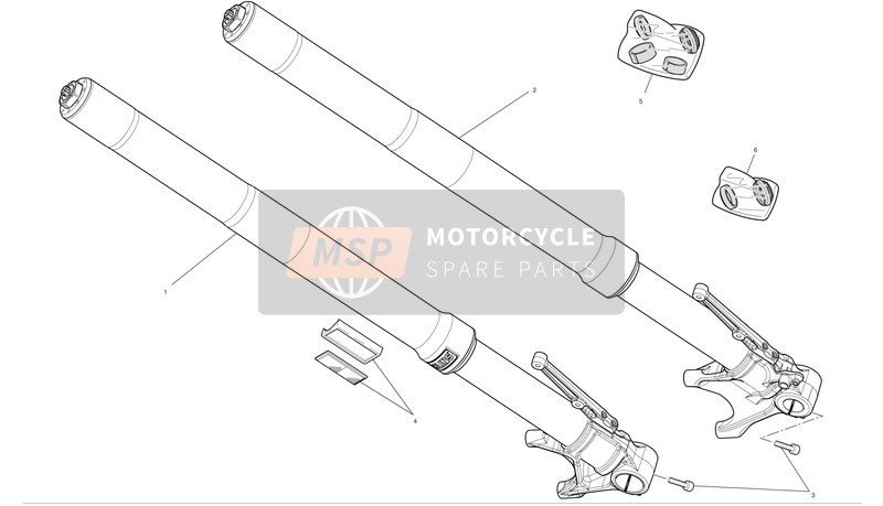 Ducati MULTISTRADA 1200 S ABS Usa 2010 Front Forks for a 2010 Ducati MULTISTRADA 1200 S ABS Usa