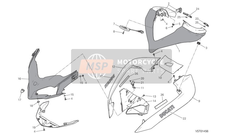 Ducati MULTISTRADA 1200 S ABS Usa 2016 HAUBE für ein 2016 Ducati MULTISTRADA 1200 S ABS Usa