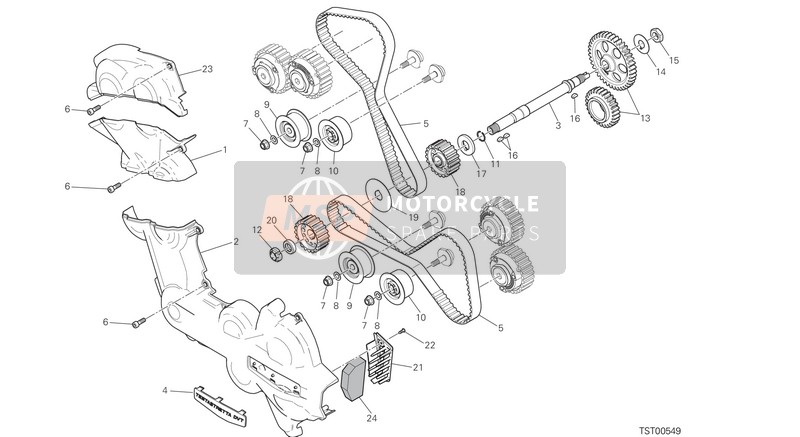 Ducati MULTISTRADA 1200 S ABS Usa 2016 Verteiler für ein 2016 Ducati MULTISTRADA 1200 S ABS Usa