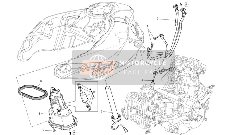 Ducati MULTISTRADA 1200 S GT EU 2013 Pompe à carburant pour un 2013 Ducati MULTISTRADA 1200 S GT EU