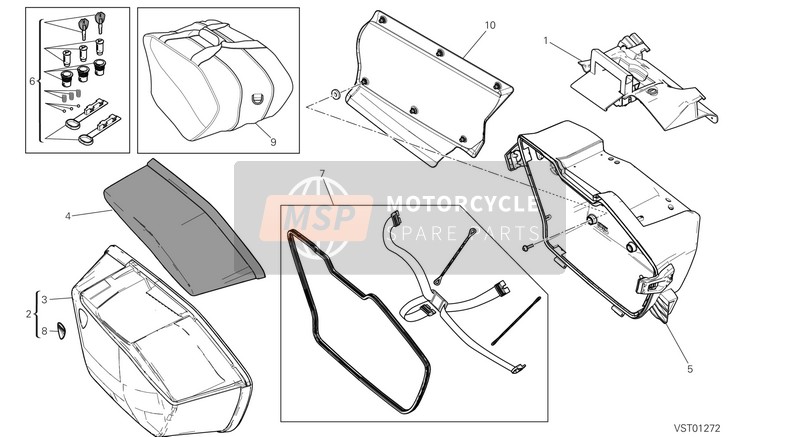 69912051A, Calotte Droit, Ducati, 0