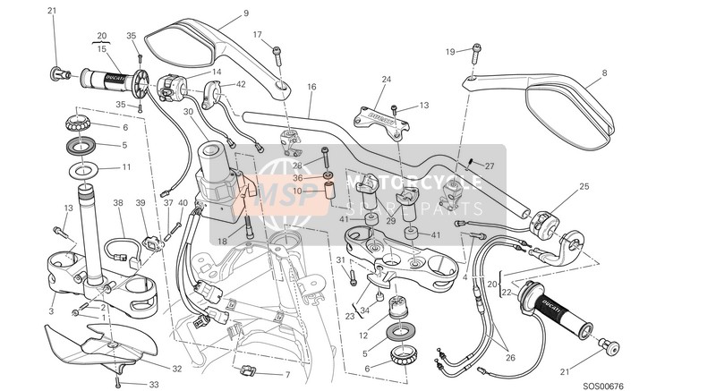 Ducati MULTISTRADA 1200 S GT USA 2013 Guidon pour un 2013 Ducati MULTISTRADA 1200 S GT USA