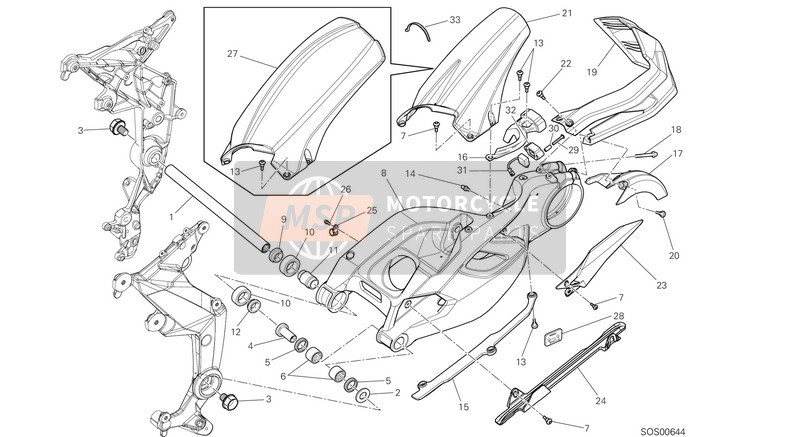 Ducati MULTISTRADA 1200 S GT USA 2013 Swing Arm for a 2013 Ducati MULTISTRADA 1200 S GT USA