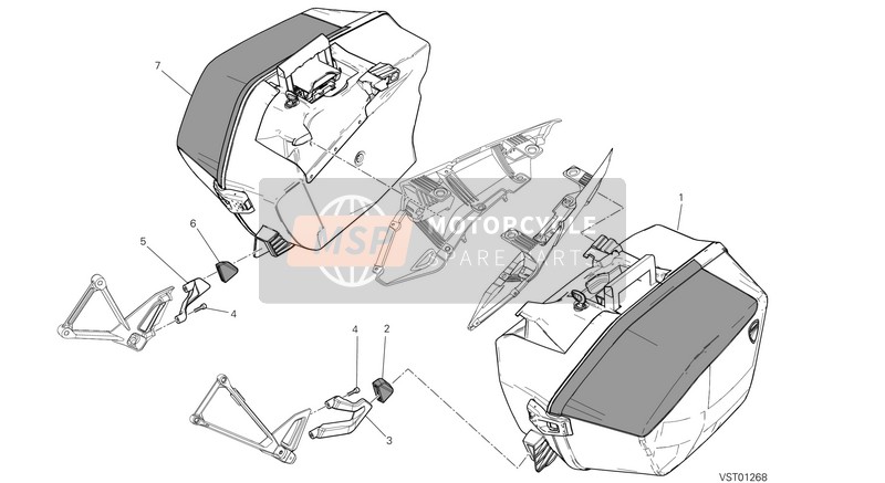 Ducati MULTISTRADA 1200 S GT USA 2014 Borse laterali per un 2014 Ducati MULTISTRADA 1200 S GT USA