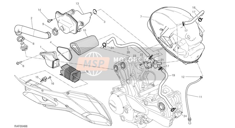 Ducati MULTISTRADA 1200 S PIKES PEAK ABS EU 2013 Einlass für ein 2013 Ducati MULTISTRADA 1200 S PIKES PEAK ABS EU