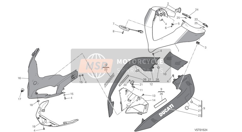 480P7351AA, Cover, Radiator, Lh, Ducati, 0