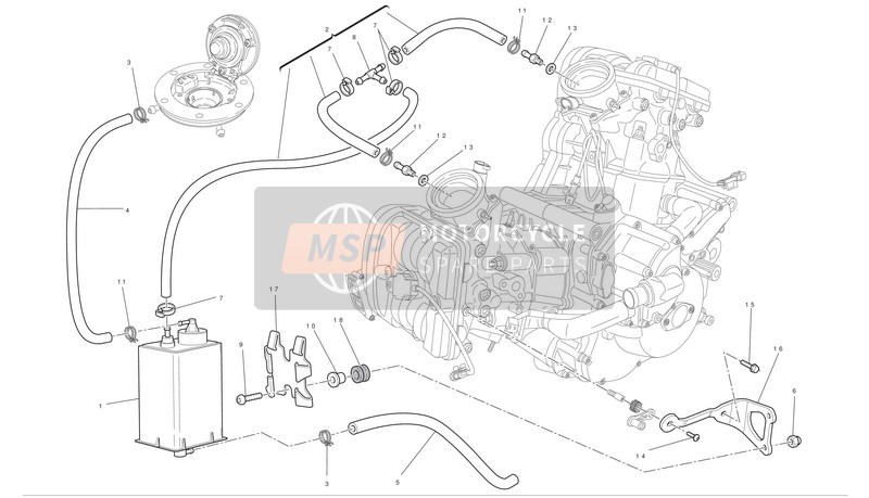 Ducati MULTISTRADA 1200 Usa 2011 Cartouche d'émissions par évaporation pour un 2011 Ducati MULTISTRADA 1200 Usa