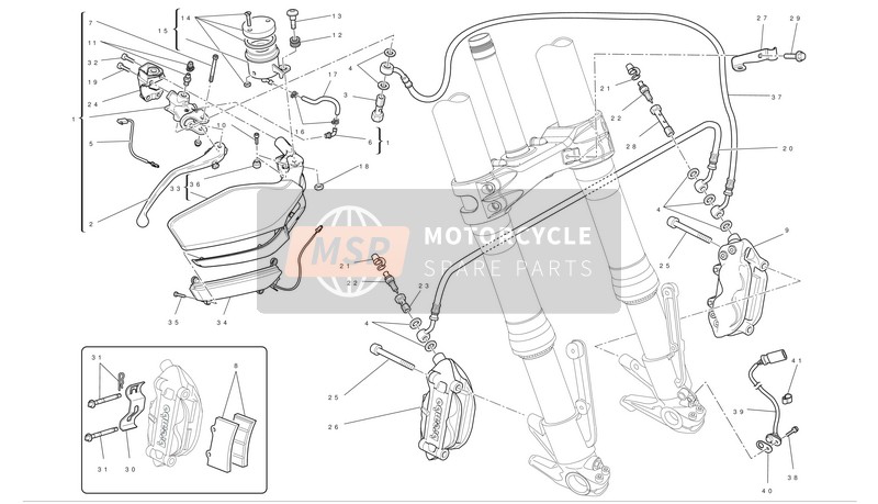 Ducati MULTISTRADA 1200 Usa 2011 Voor rem voor een 2011 Ducati MULTISTRADA 1200 Usa