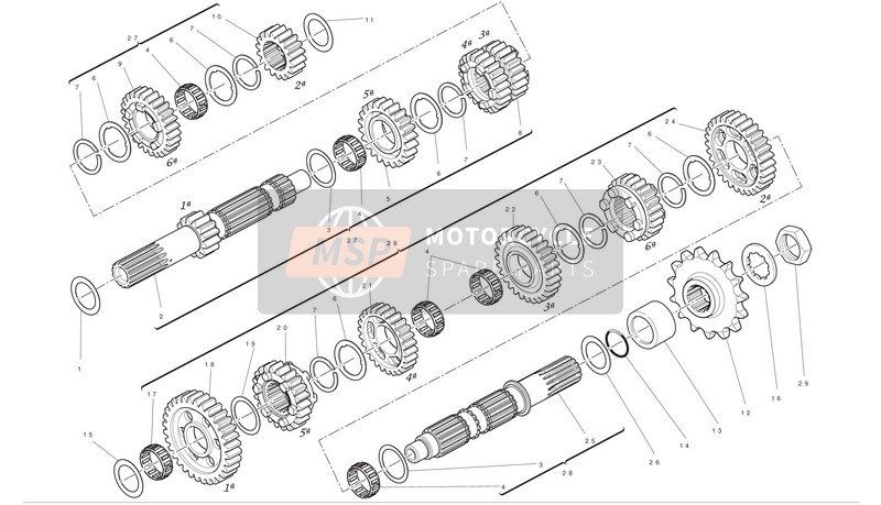 Ducati MULTISTRADA 1200 Usa 2011 Boîte de vitesses pour un 2011 Ducati MULTISTRADA 1200 Usa