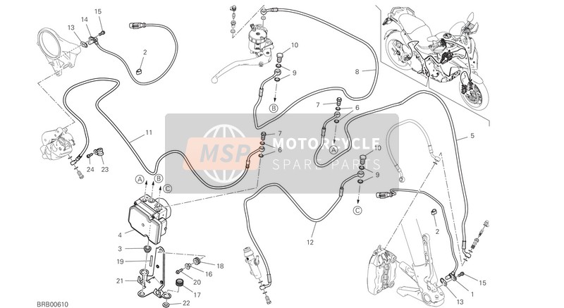 Ducati MULTISTRADA 1260 ABS 2018 Sistema de rotura ABS para un 2018 Ducati MULTISTRADA 1260 ABS