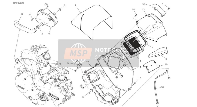 59018141A, Hose, Drain Airbox, Ducati, 0