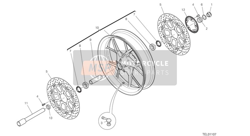 Ducati Multistrada 1260 ABS EU 2019 Front Wheel for a 2019 Ducati Multistrada 1260 ABS EU